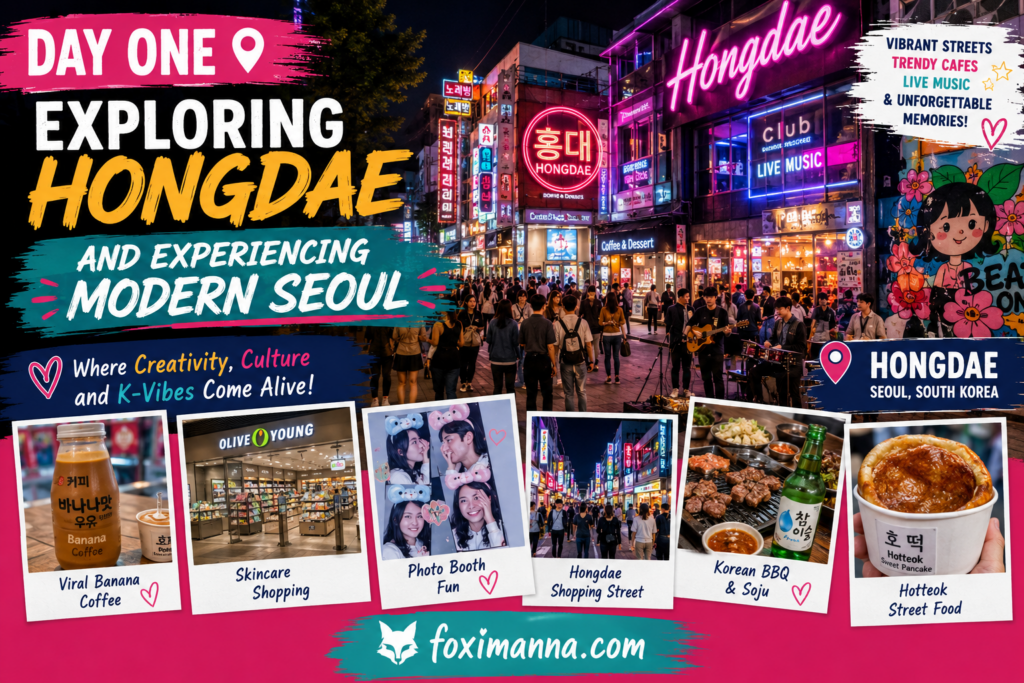 Day One Exploring Hongdae And Experiencing Modern Seoul