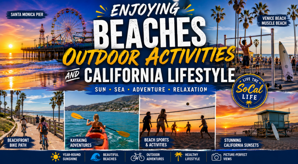 Enjoying Beaches Outdoor Activities And California Lifestyle
